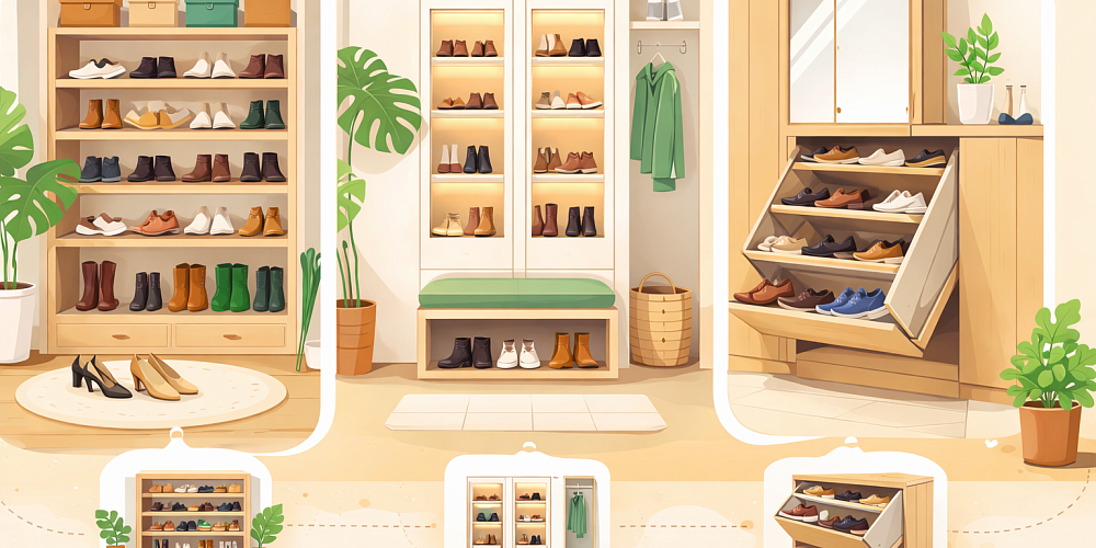 Как организовать хранение обуви: стеллажи, ниши, выдвижные системы