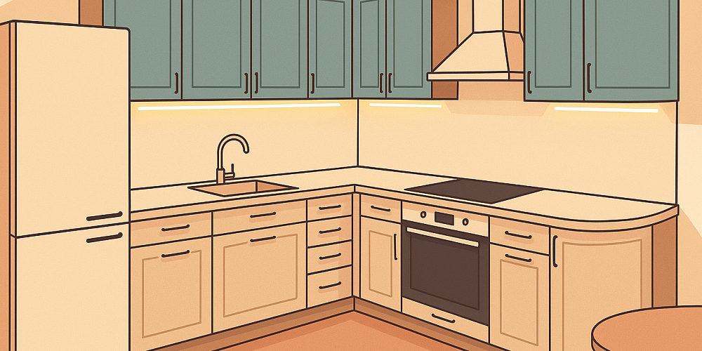 Угловые кухни на заказ — идеальное решение для функционального пространства